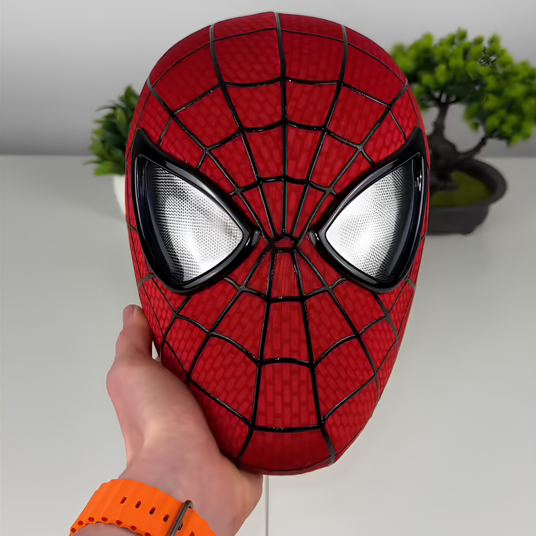Spiderman mask with movable eyes