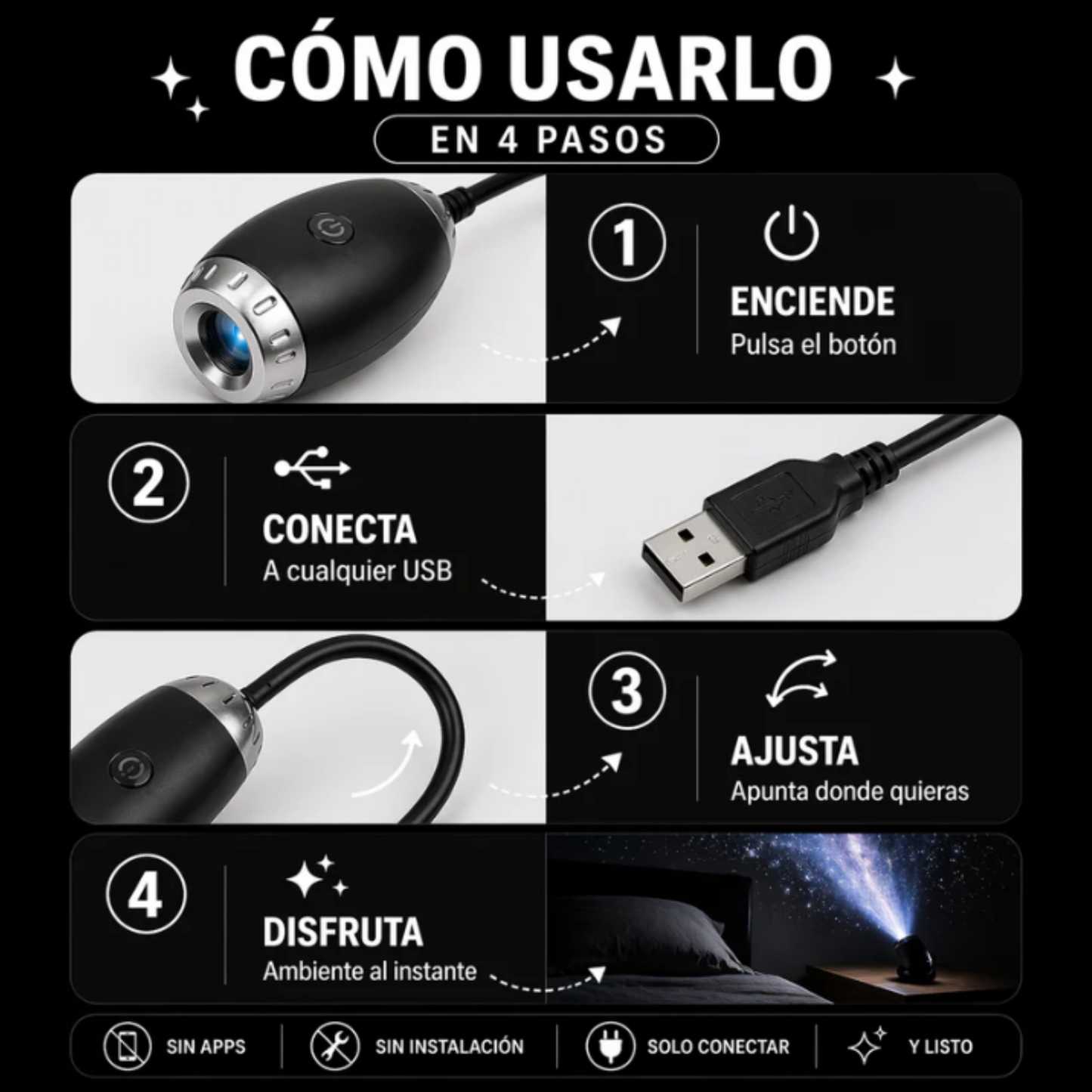 Proyector de Galaxia Relajante