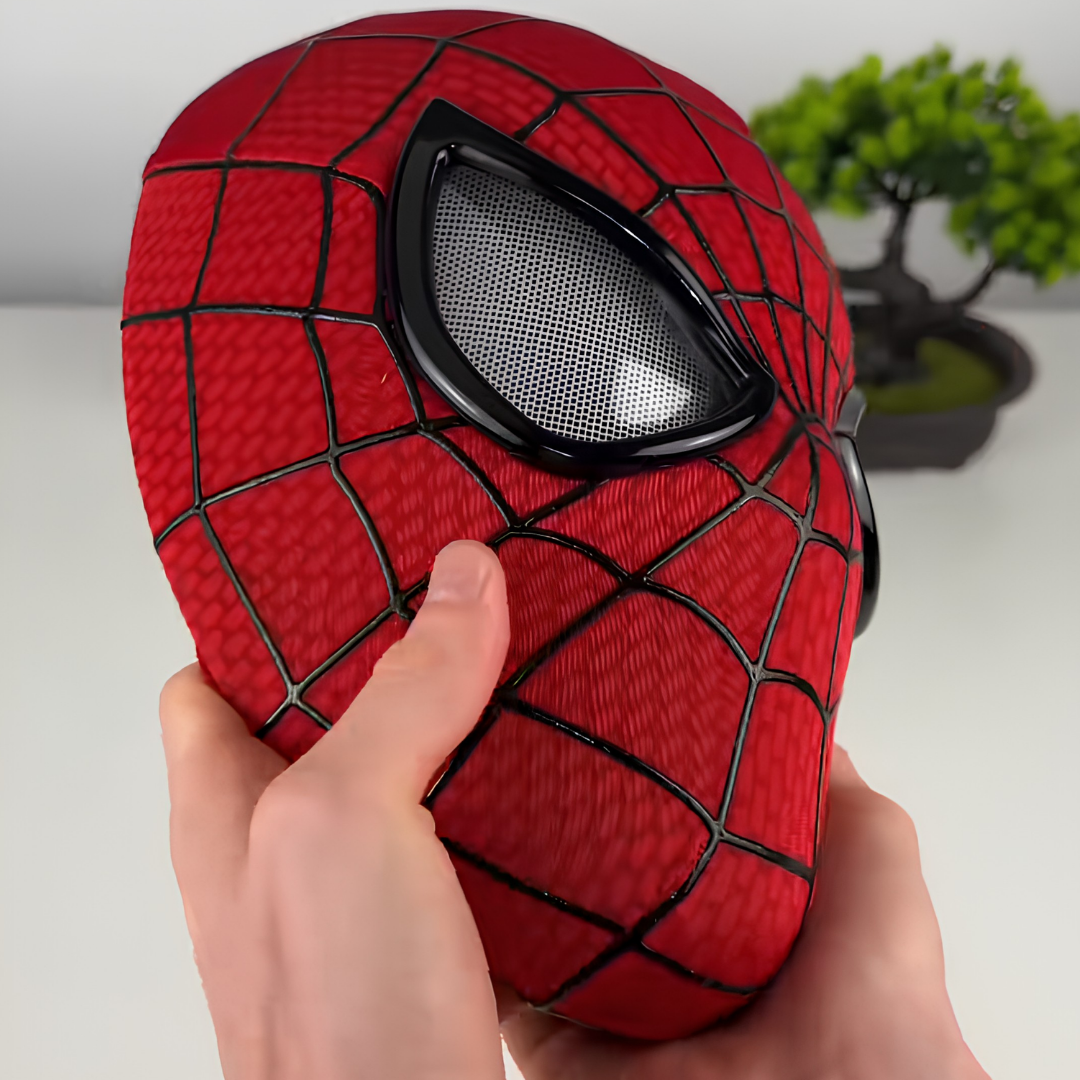 Spiderman mask with movable eyes