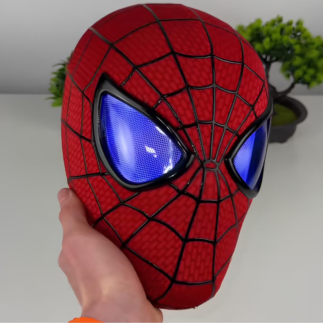Spiderman mask with movable eyes