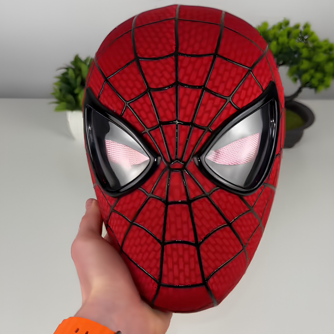 Spiderman mask with movable eyes