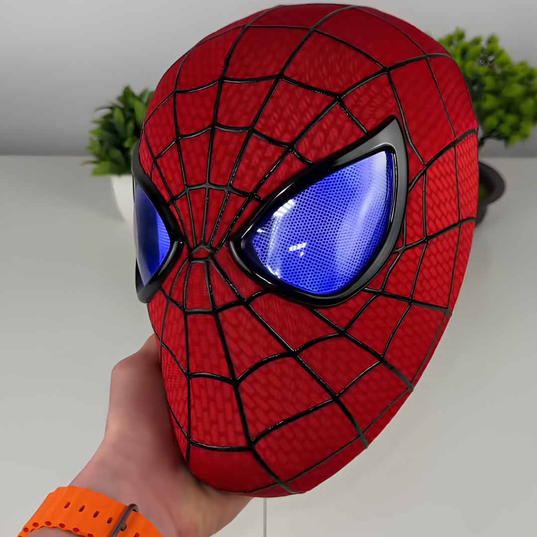 Spiderman mask with movable eyes