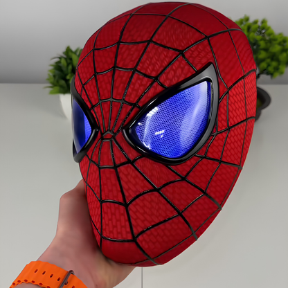 Spiderman mask with movable eyes
